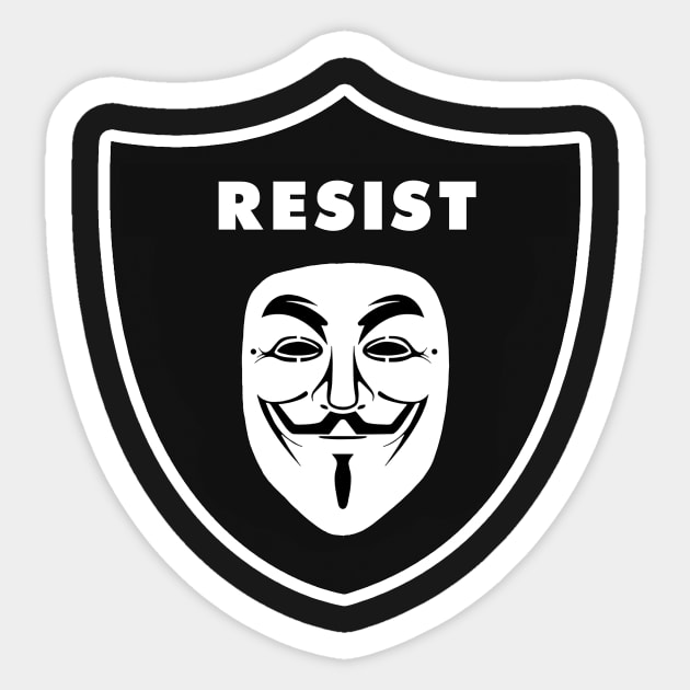 Resist Sticker by Mike Hampton Art